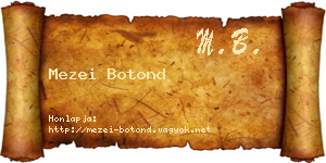 Mezei Botond névjegykártya